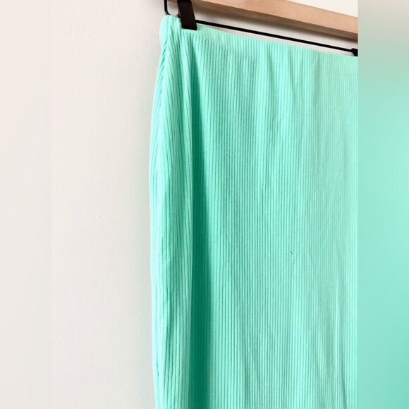 NWT AFRM Los Angeles Port Ribbed Pencil Skirt in Mint Green - Size XS - Picture 4 of 8